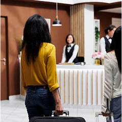 Hotel service in elegant setting