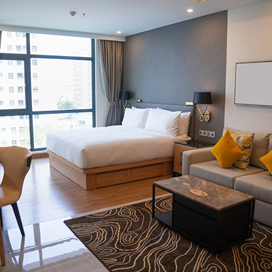 Stylish and affordable hotel room